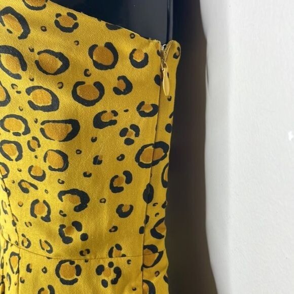 Urban Outfitters Cooperative Size S Cheetah Sweetheart Neckline Strapless Dress - Picture 6 of 12